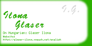 ilona glaser business card